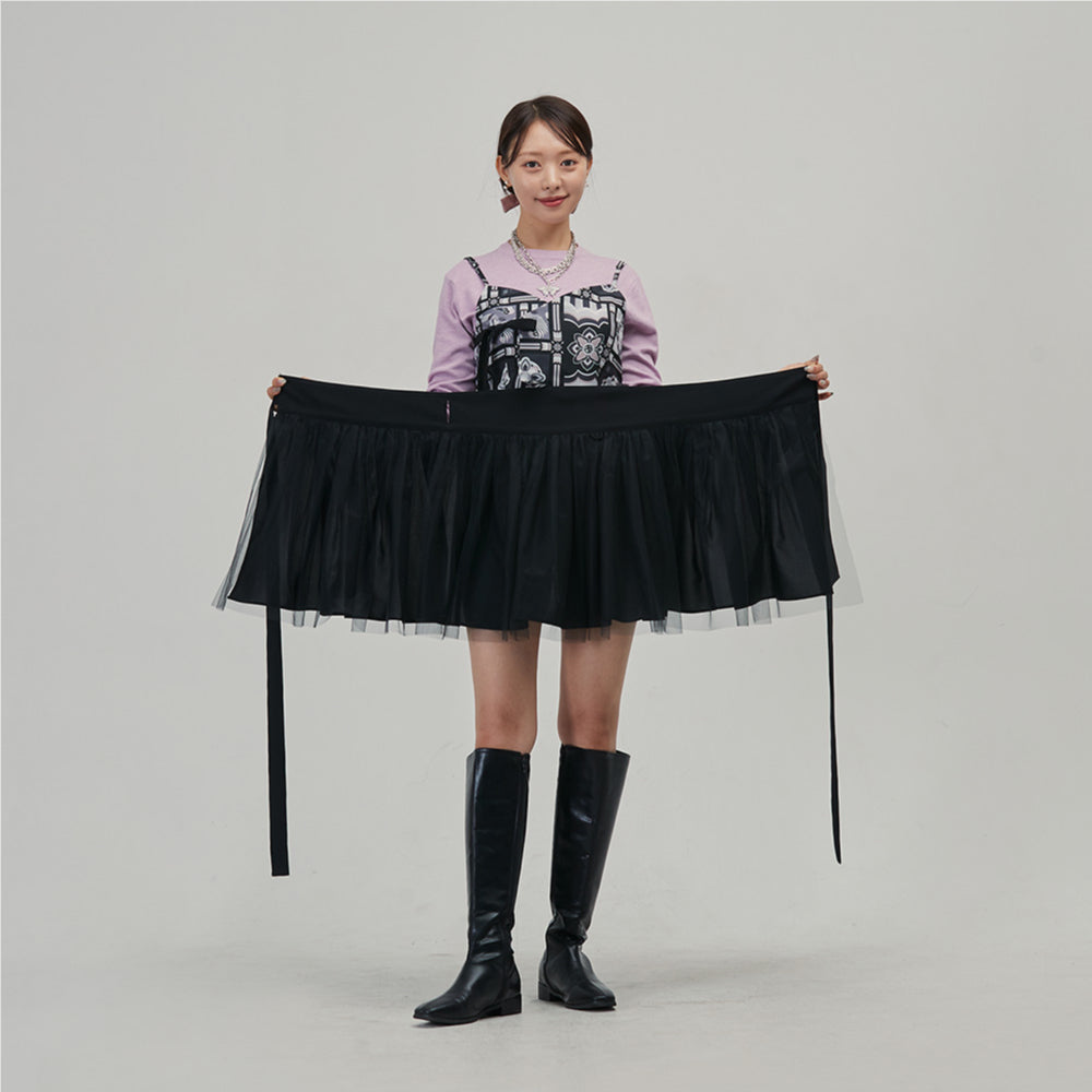 Mini Tulle Wrap Skirt - LEESLE