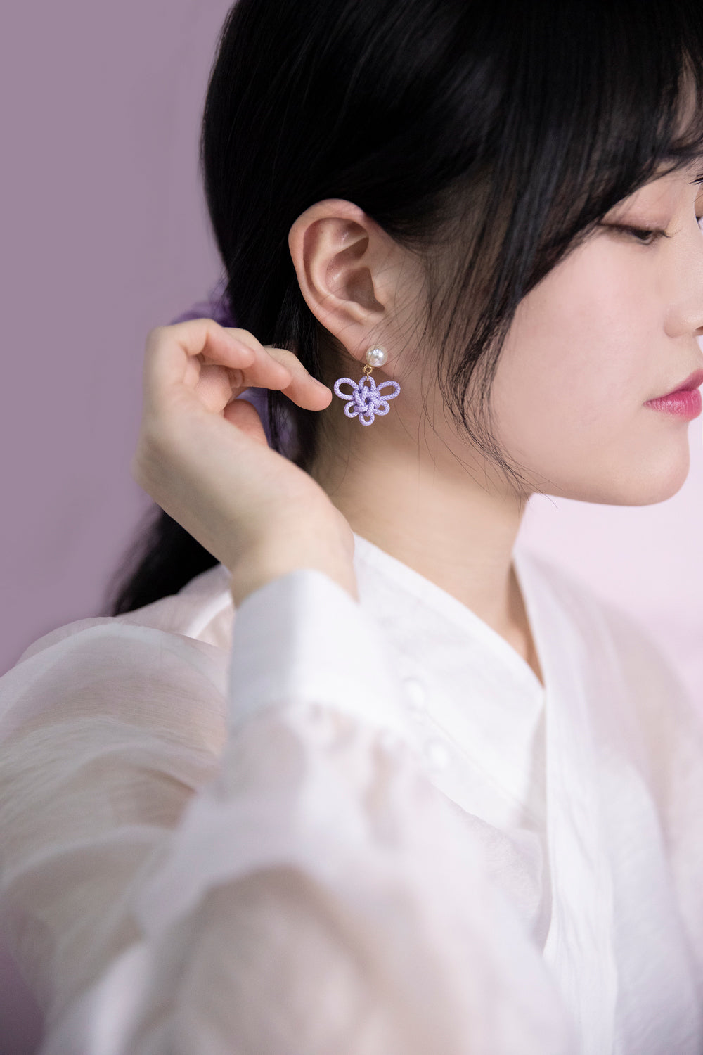 Pearl Knot Earrings — LEESLE