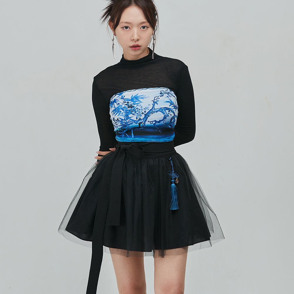 Mini Tulle Wrap Skirt - LEESLE