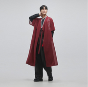 Hangeul Robe Coat Dapho [Red] - LEESLE