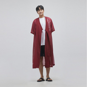 Hangeul Robe Coat Dapho [Red] - LEESLE